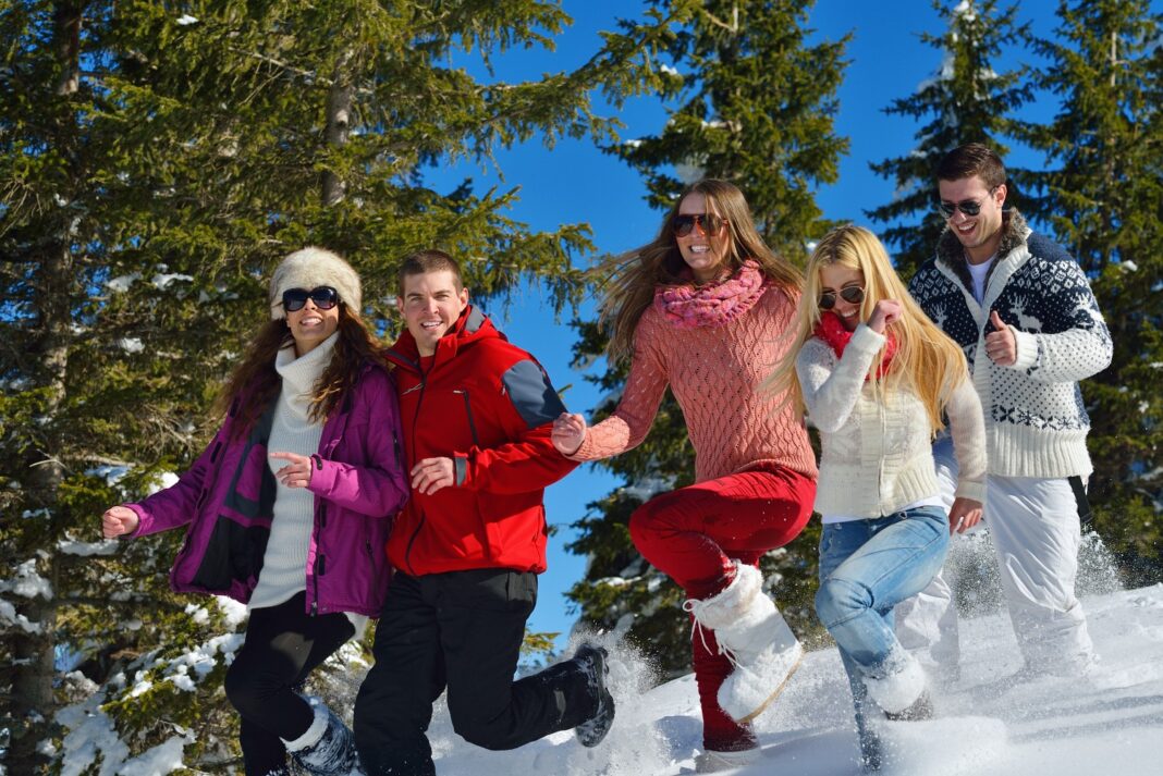 winter fun with young people group