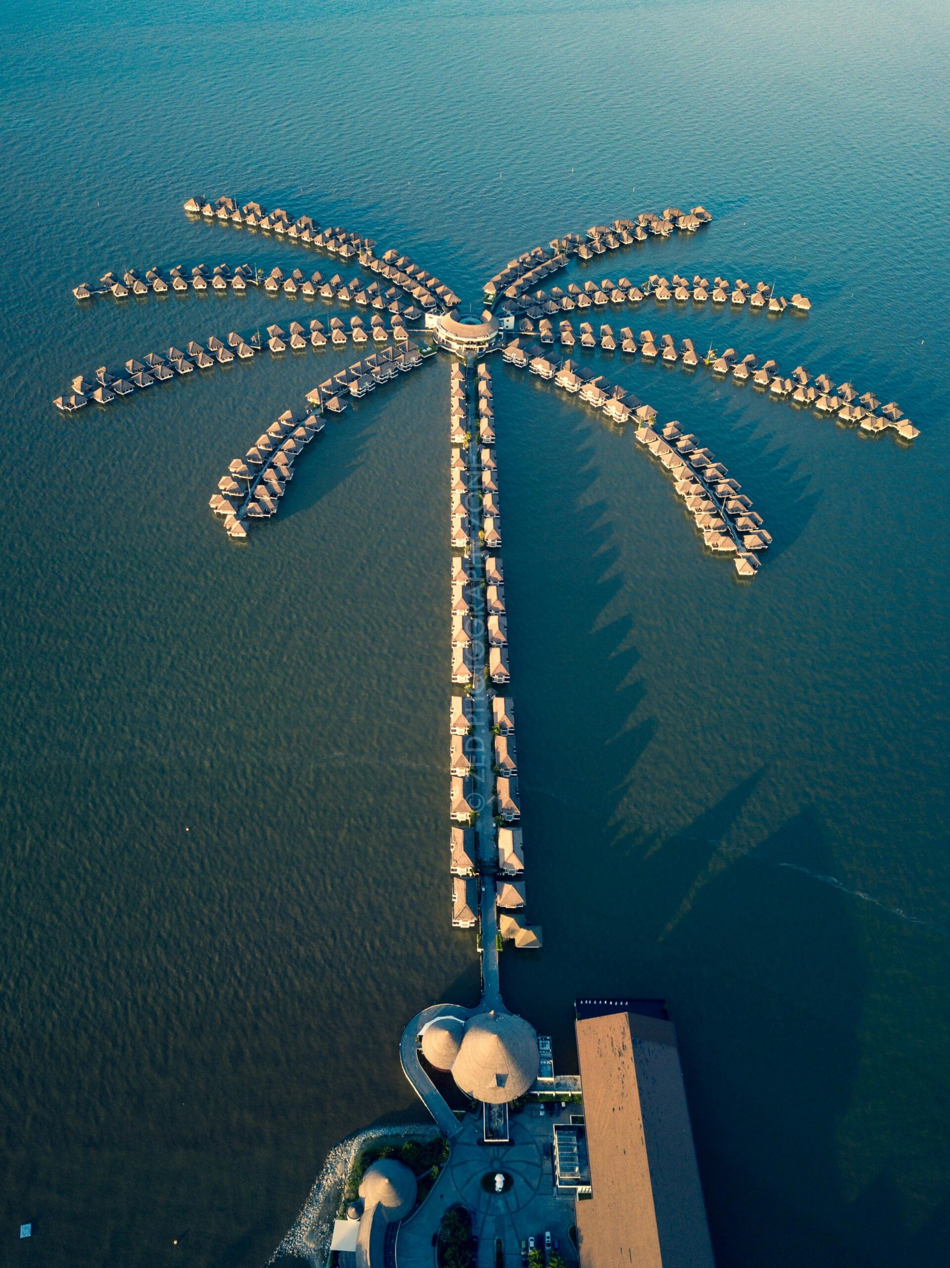 Widok z lotu ptaka na ośrodek Golden Palm Tree w Malezji